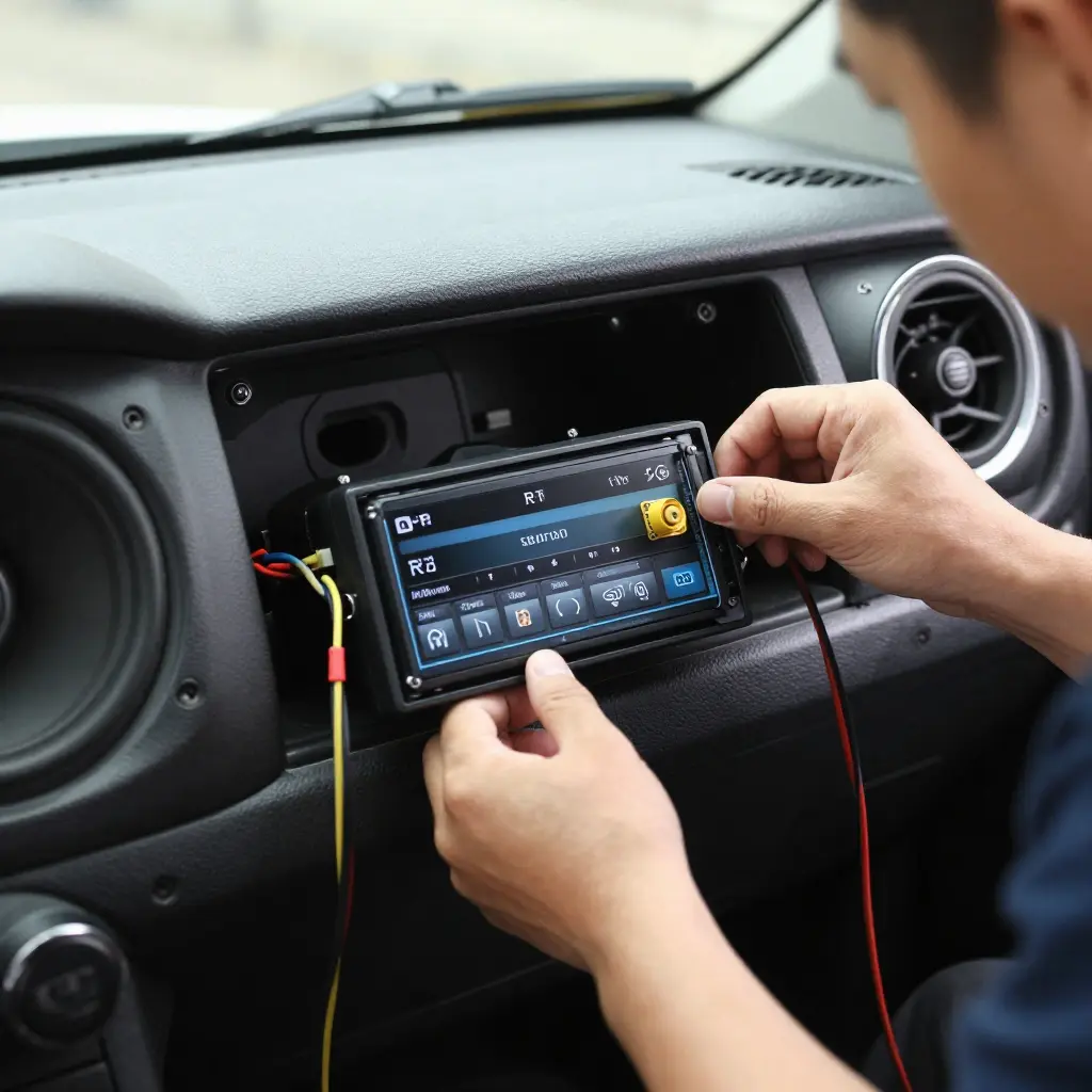 Audio system being installed in vehicle